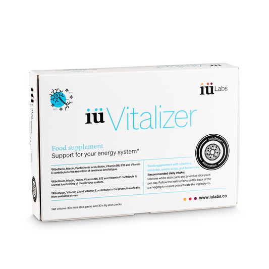 One month pack of iüVitalizer from iüLabs, energy boost supplement, with ginger root, iuLabs, iuVitalizer, 30 daily doses